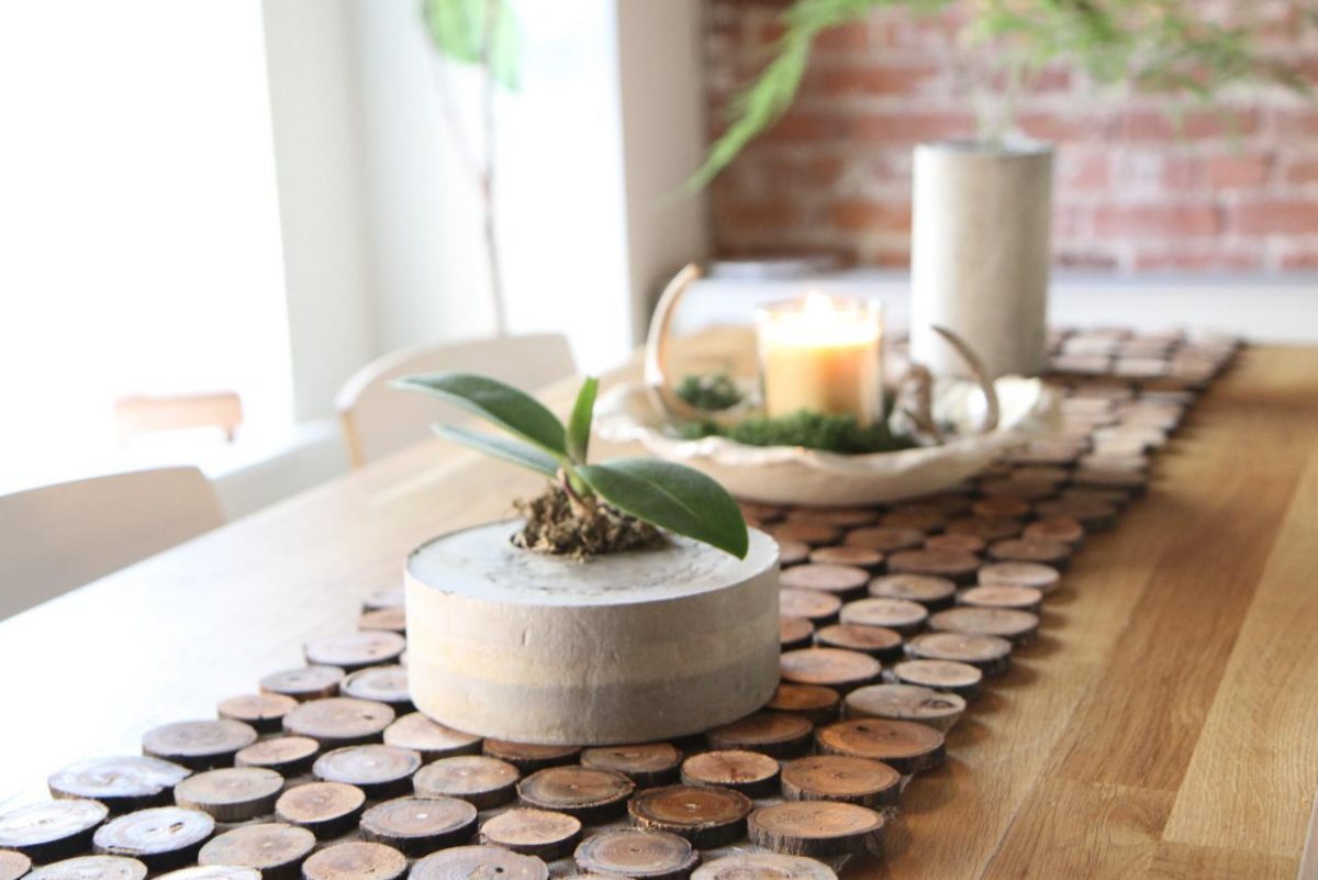 How to Make a DIY Wood Slice Centerpiece