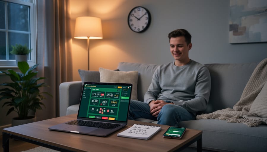 Person at a table with a smartphone and an hourglass symbolizing time control